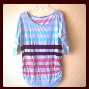Striped half sleeve shirt